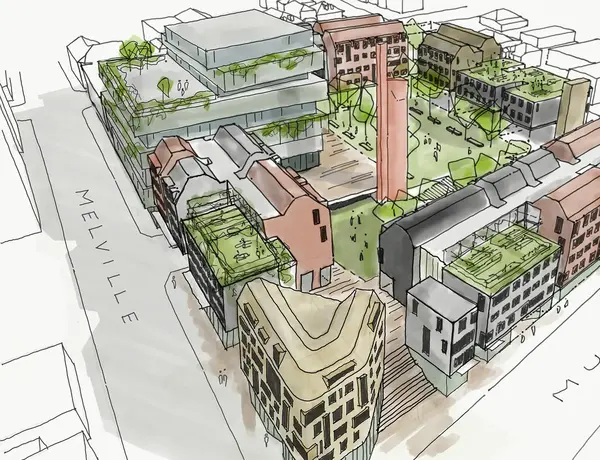 A speculative sketch for a Hobart city block