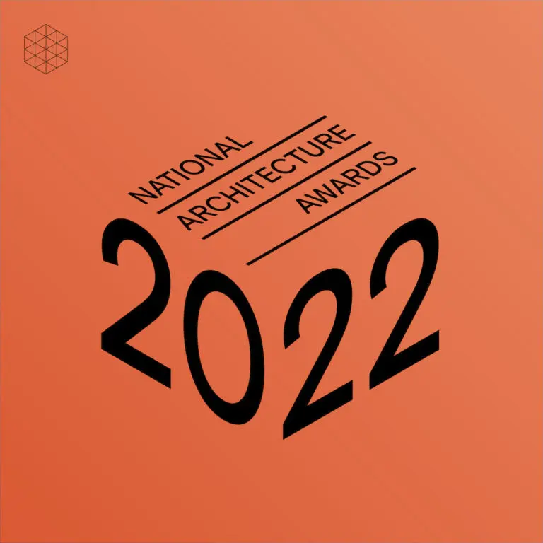 National Architecture Awards 2022 orange and black logo.