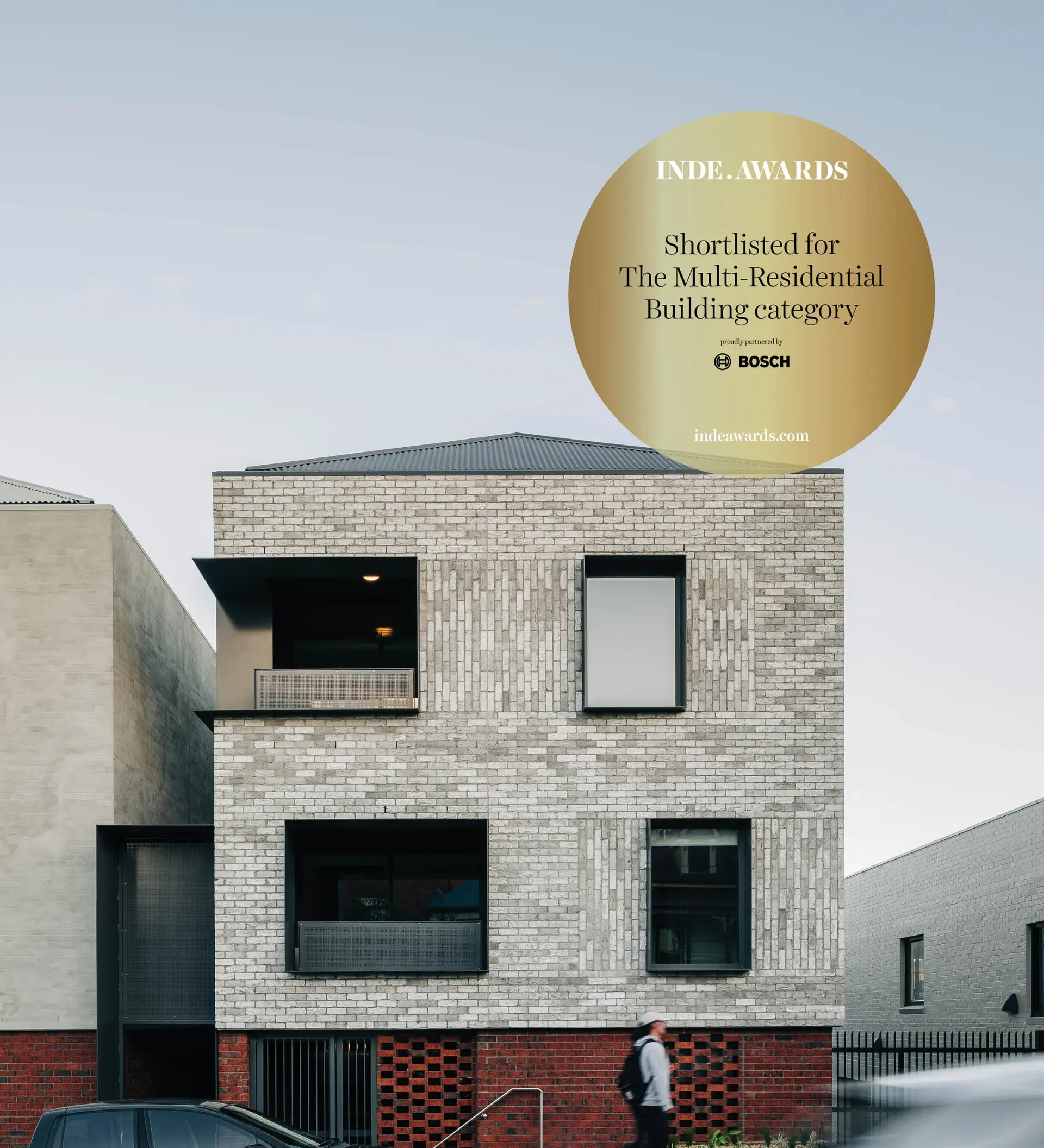 Goulburn Street Housing shortlisted in the 2022 INDE.Awards Multi-residential Building category.