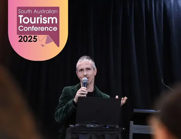 Jet represents Cumulus at South Australian Tourism Conference