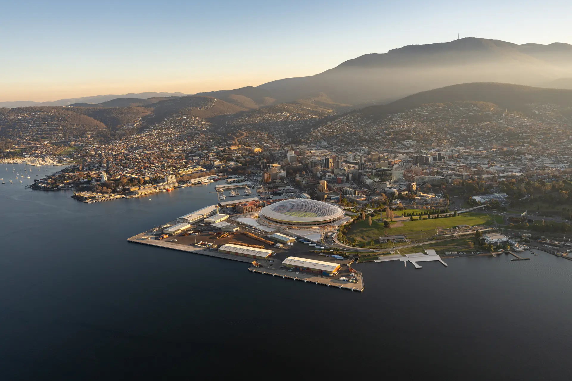 Macquarie Point Stadium, Hobart, Tasmania, precinct masterplan, COX Architecture, Cumulus, AFL stadium, mixed-use, Indigenous community, urban design