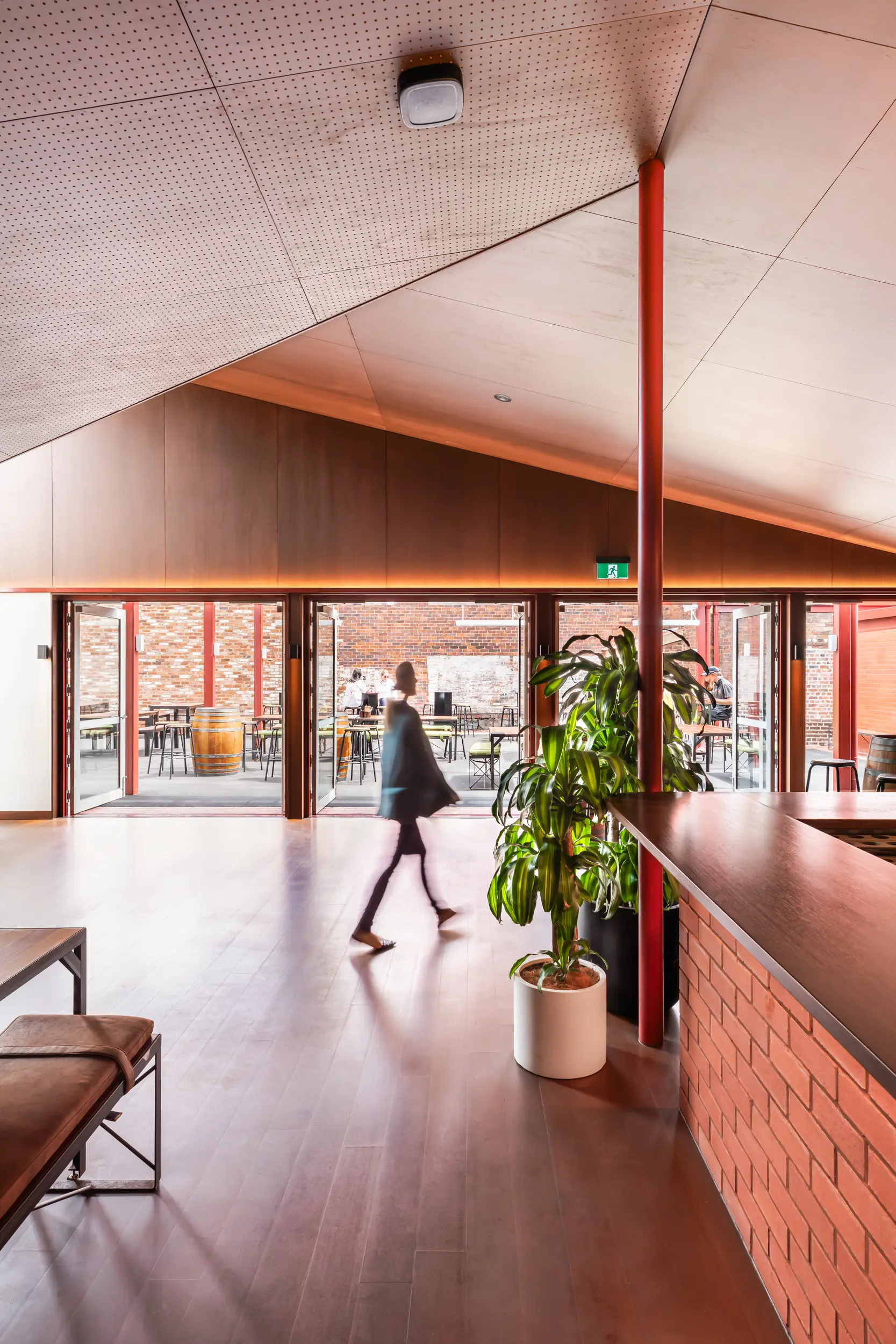 Inside the brewhouse.