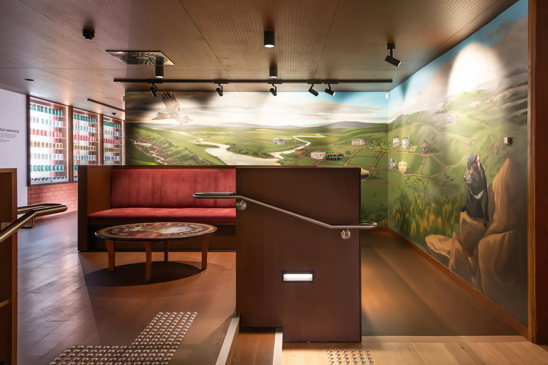 The giant mural by Tasmanian street artist Jamin.