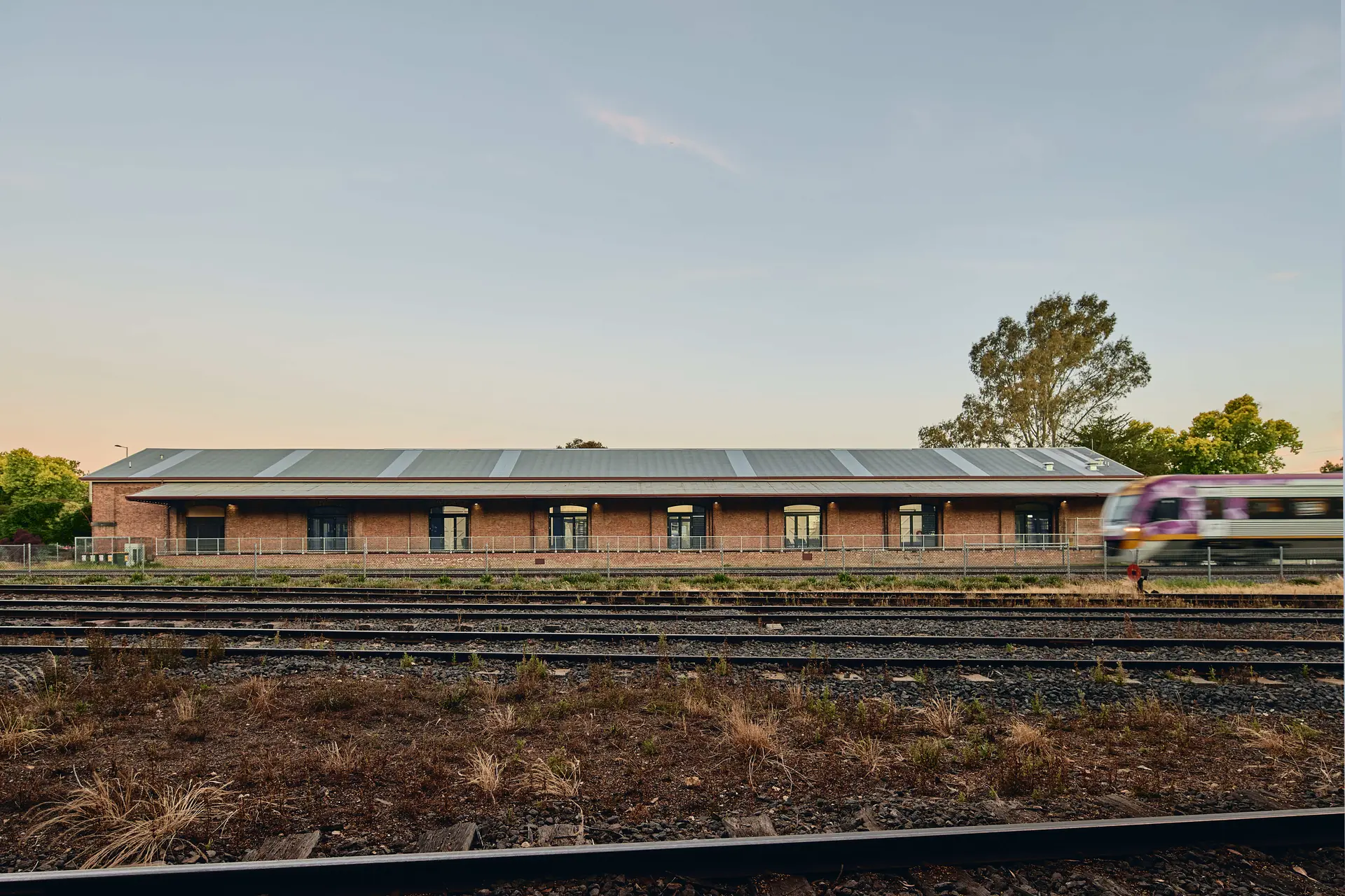 Minimal interventions maintain the original character of the Shed, allowing passengers in the train passing by to appreciate the building in its original form.