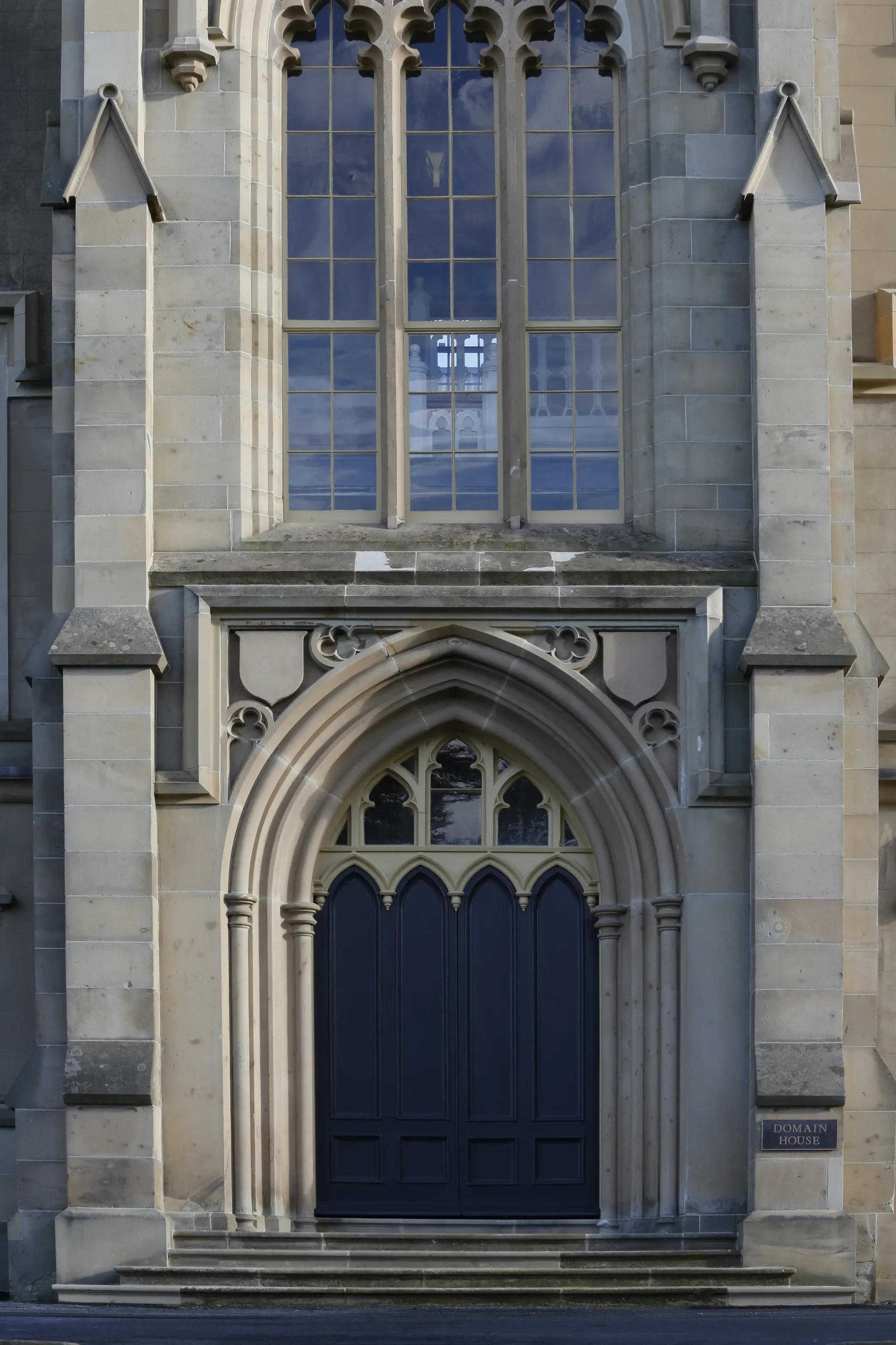 The sandstone gothic entryway.