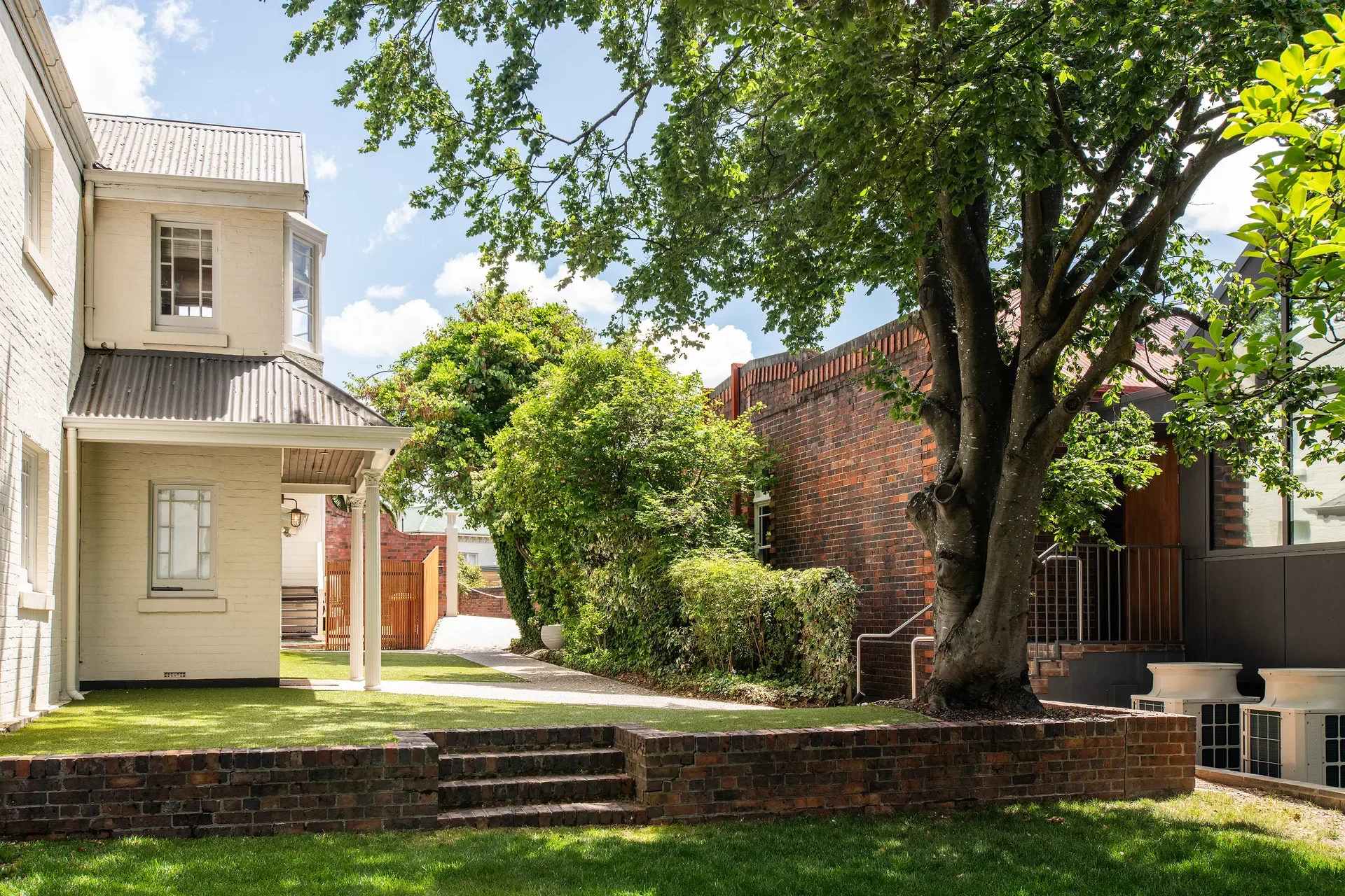The historic Georgian garden adjacent to the dental practice.