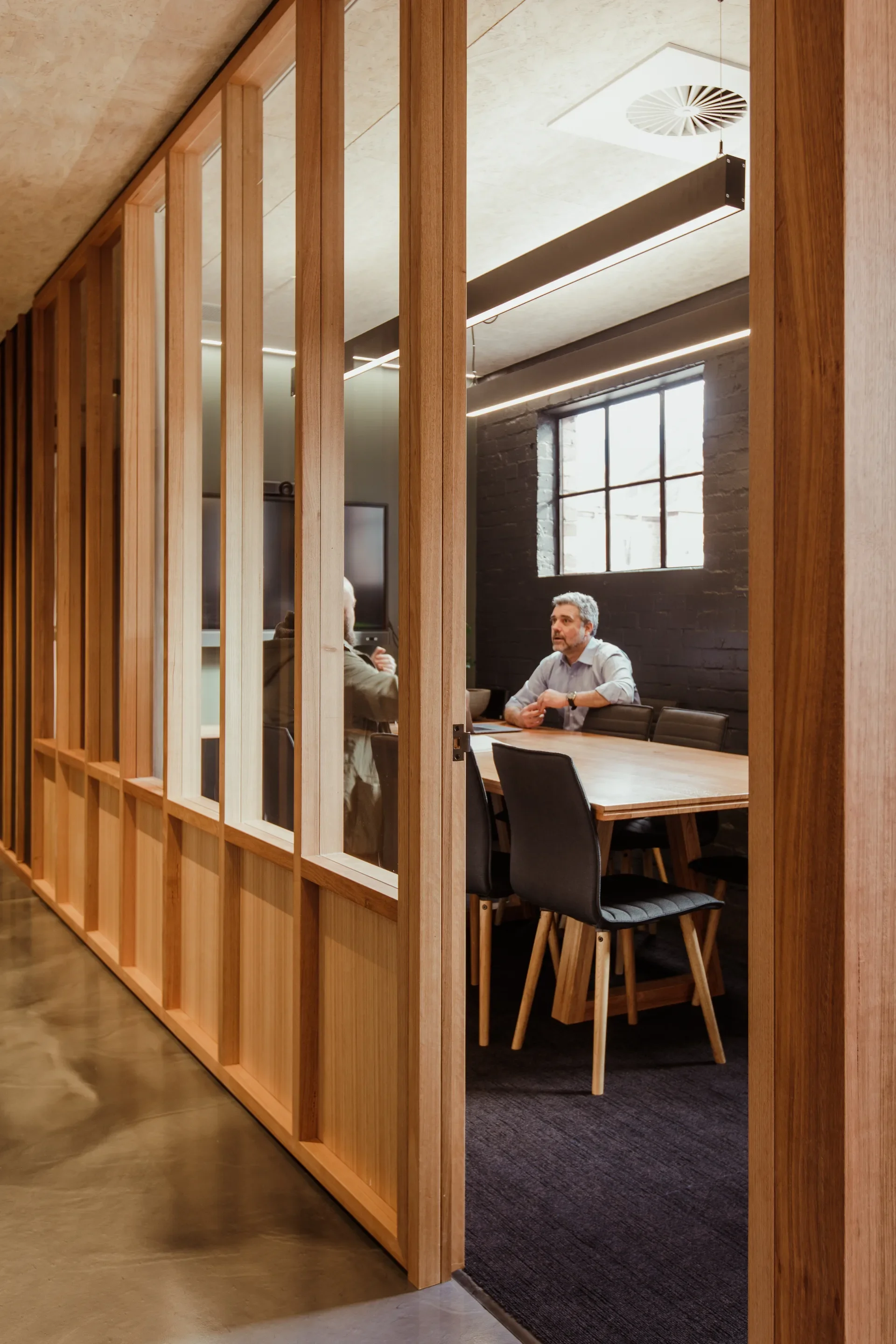 A glimpse into the main conference room.