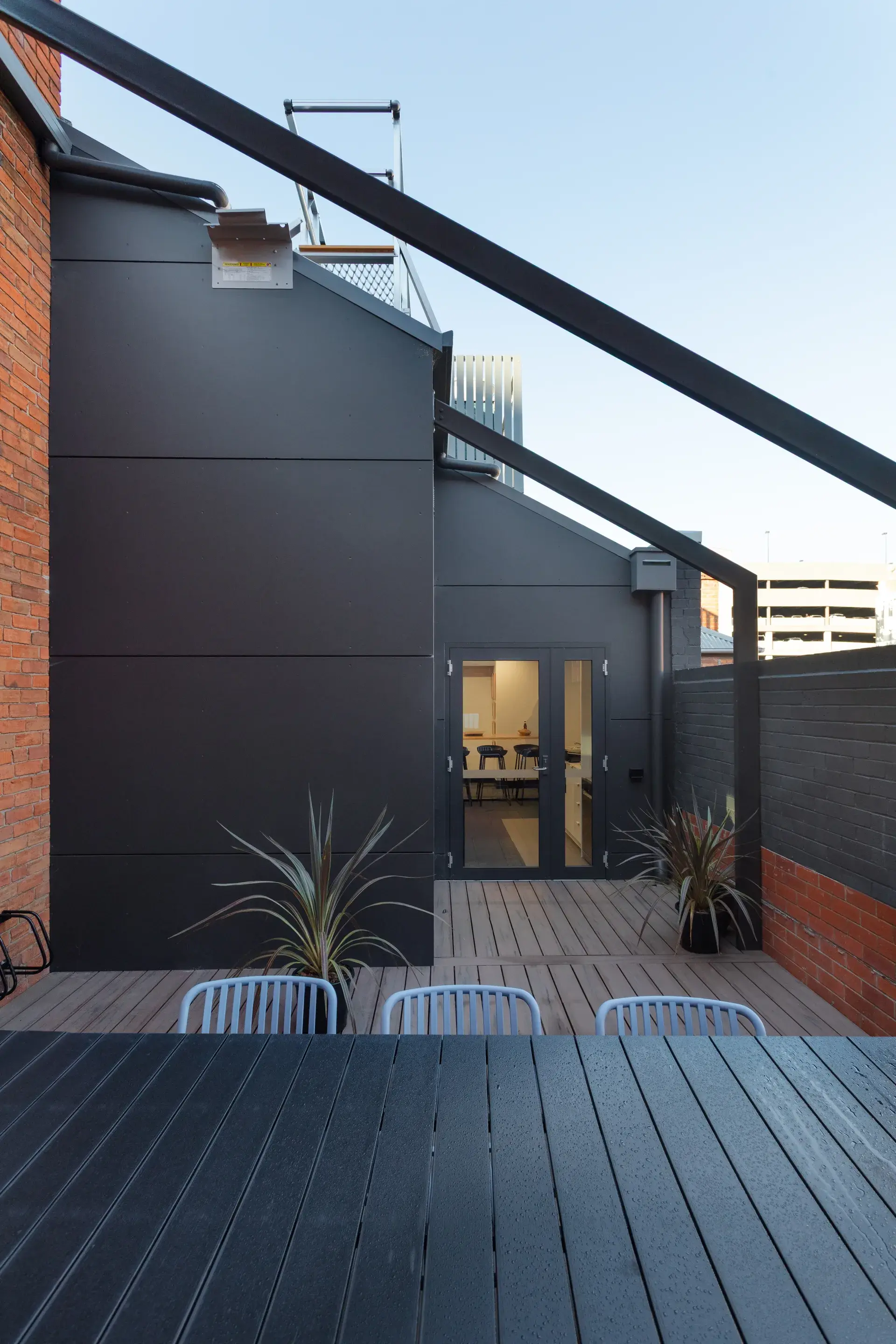 The new roof garden offers shared external space for the building users.