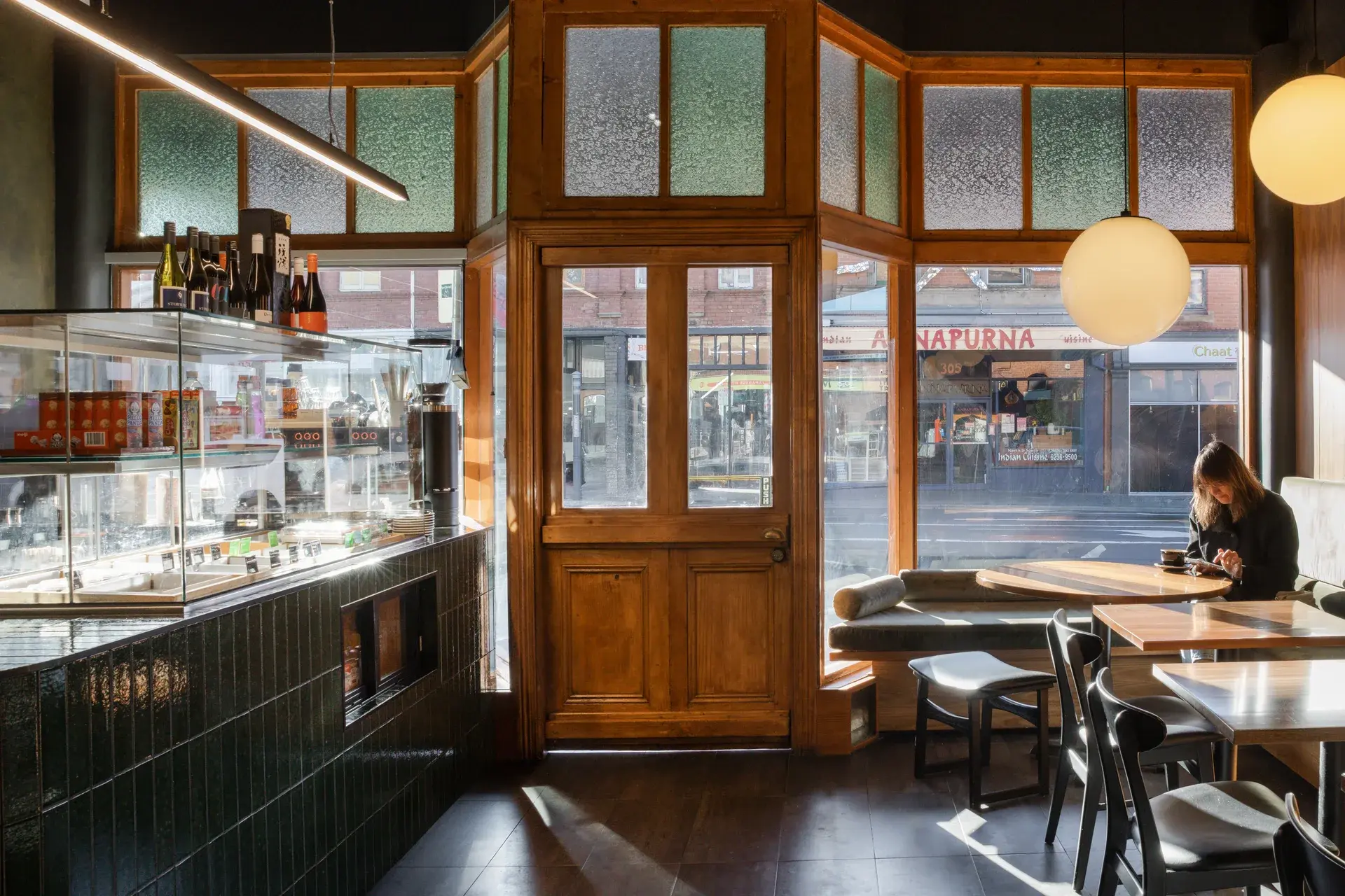Looking out through the restored heritage windows towards Elizabeth Street.