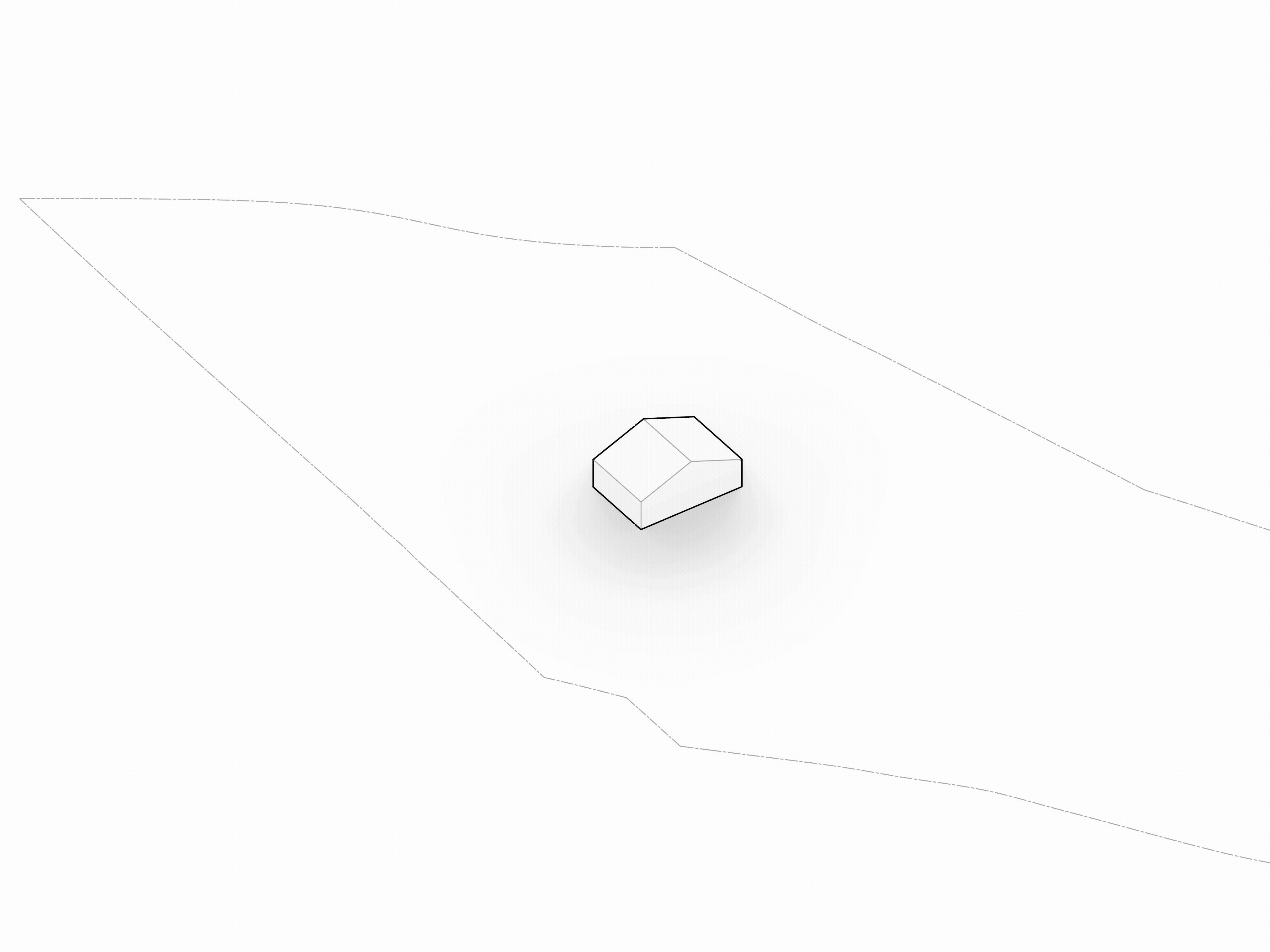 An axonometric diagram of the building’s formal evolution, showing a simple linear shed-like volume bending, tapering and twisting as it adapts to program and site, gradually becoming the expressive final form.