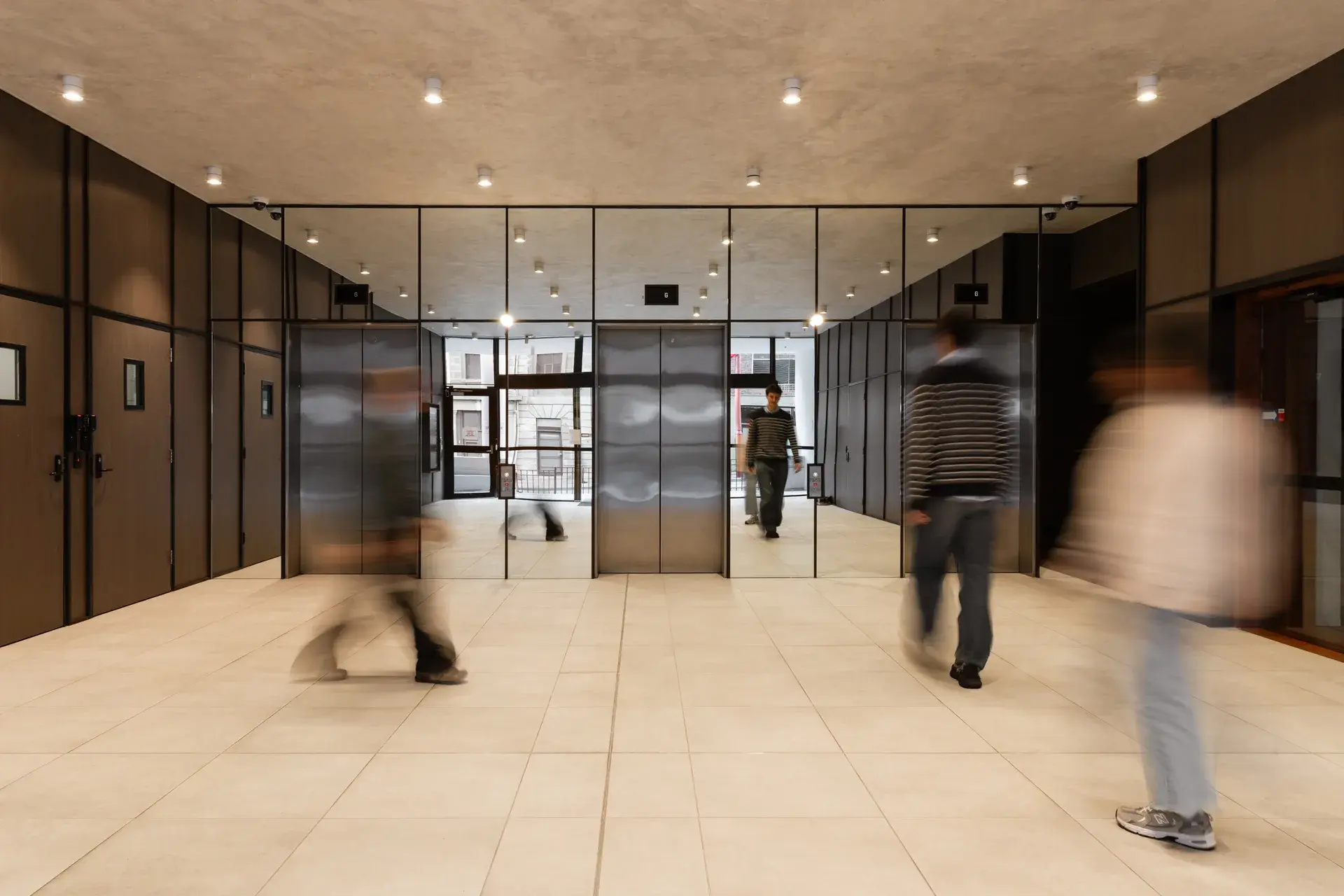 Inside the new lobby space.