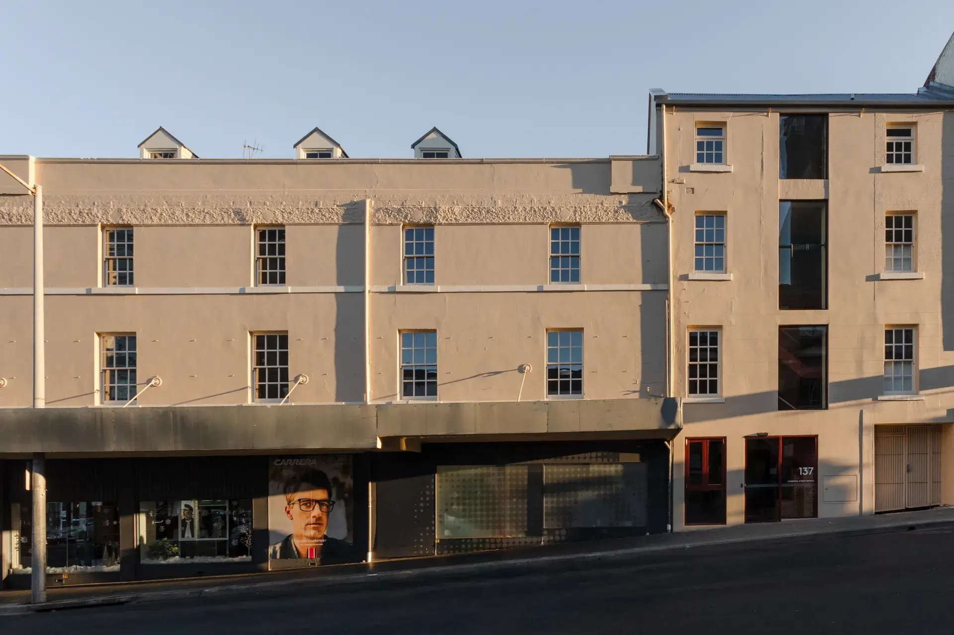 View of the facade from Murray Street Hobart Tasmania.